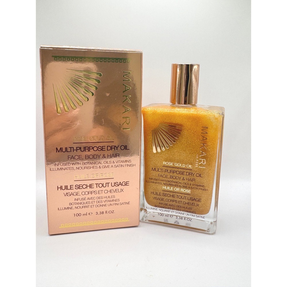 Makari Rose Gold Multi-Purpose Dry Oil Face Body Hair 3.3oz NEW